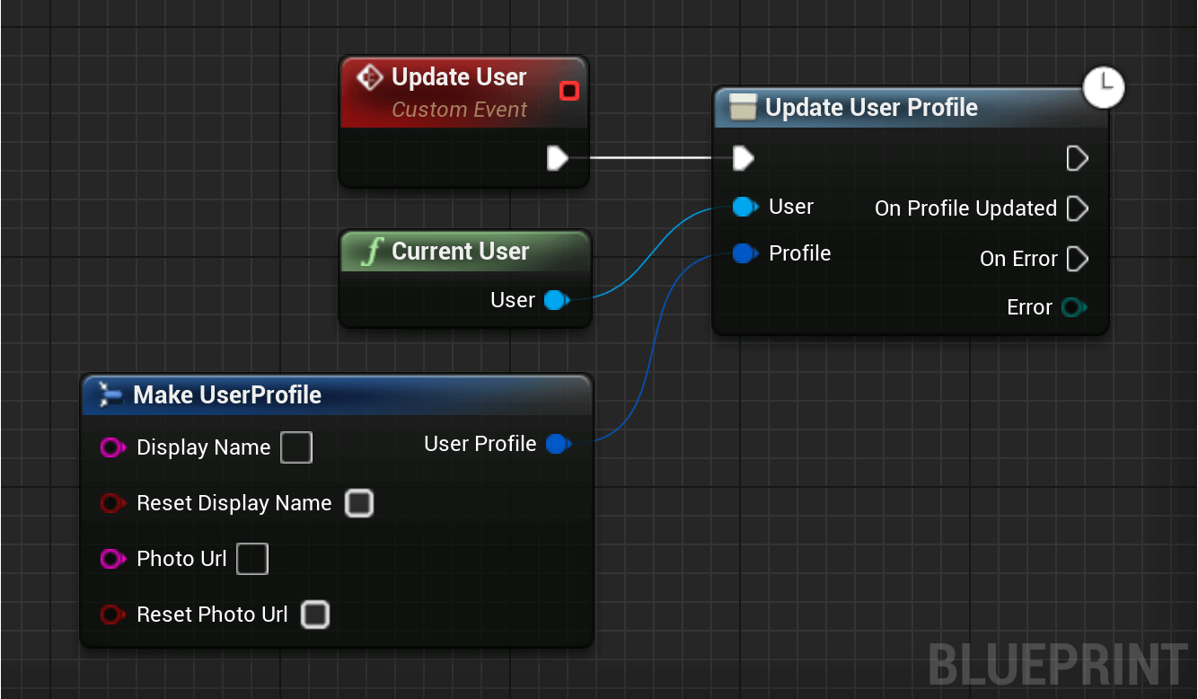 update profile blueprint example