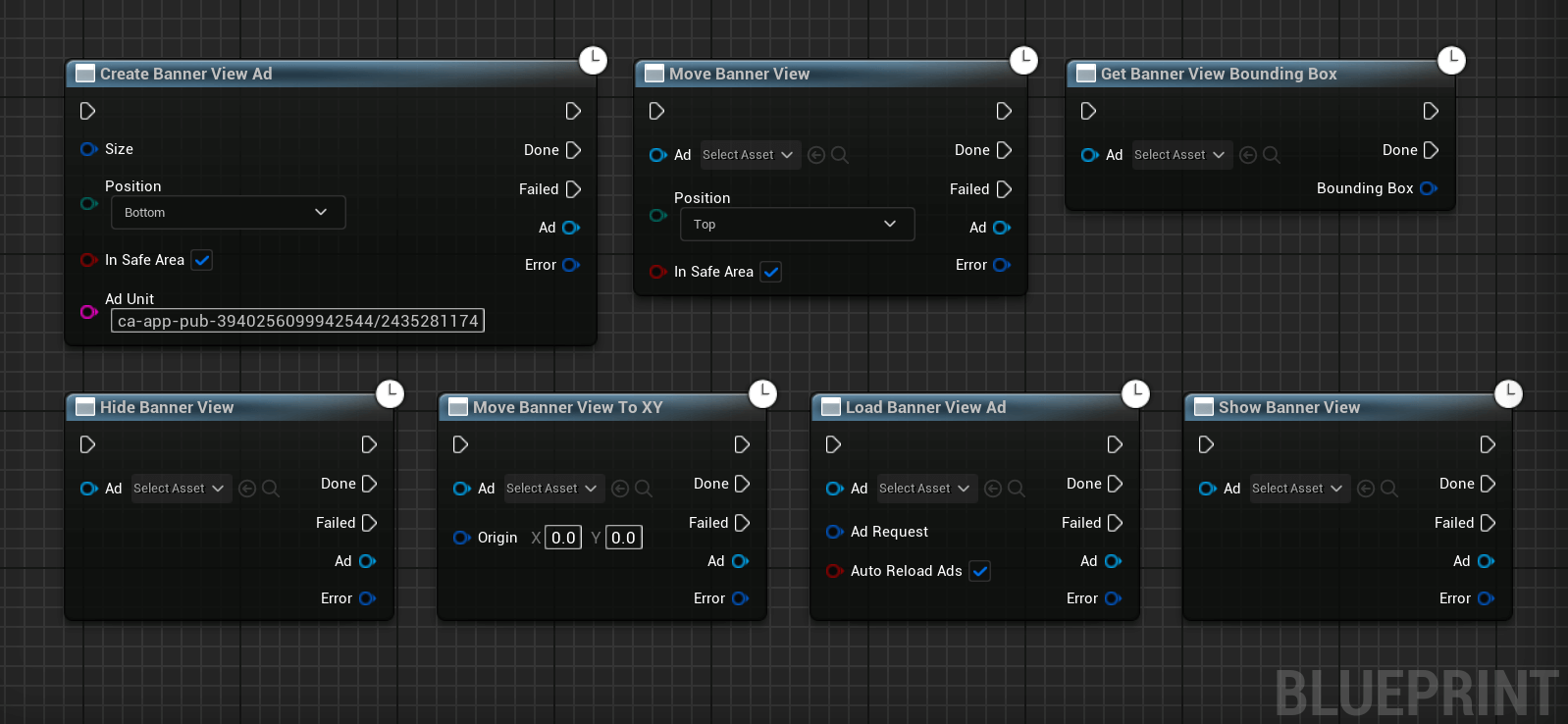 create banner view blueprint example