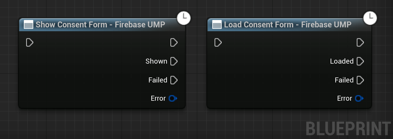 Blueprints code to load and show the UMP consent form