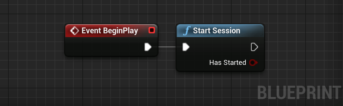 start analytics session blueprints code example