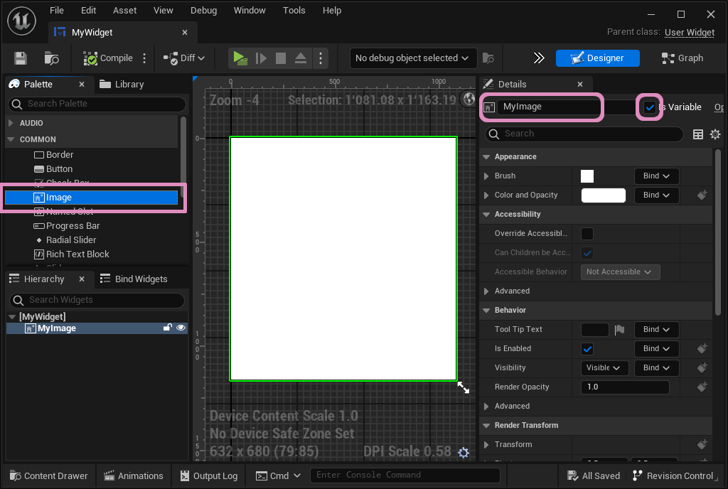 Create UImage