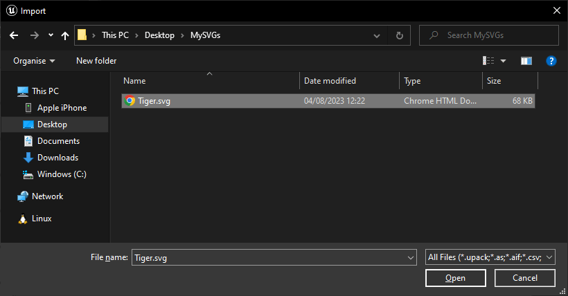 Select SVG File