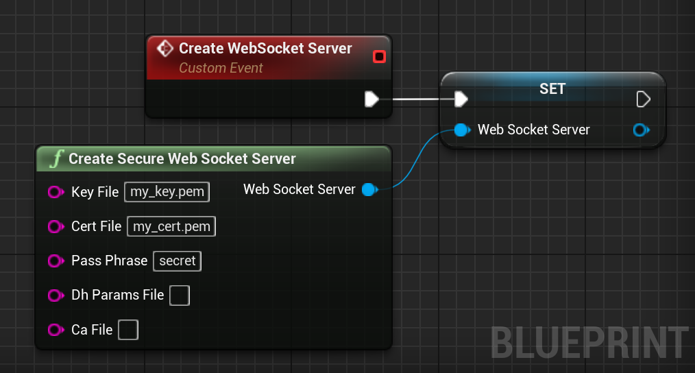 Creates a new WebSocket Secure server
